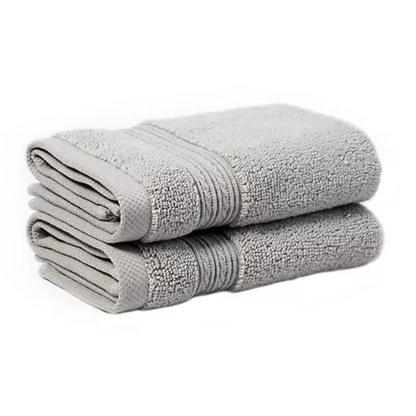 Berkley Jensen 100% Cotton Washcloth, Gray (Pack of 2)