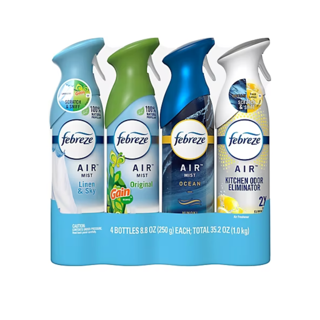 Febreze Air Effects Odor-Fighting Air Freshener, Variety Set, 8.8 oz (Pack of 4)