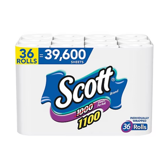 Scott 1100-Sheets, 1-Ply Toilet Paper (36 Rolls)