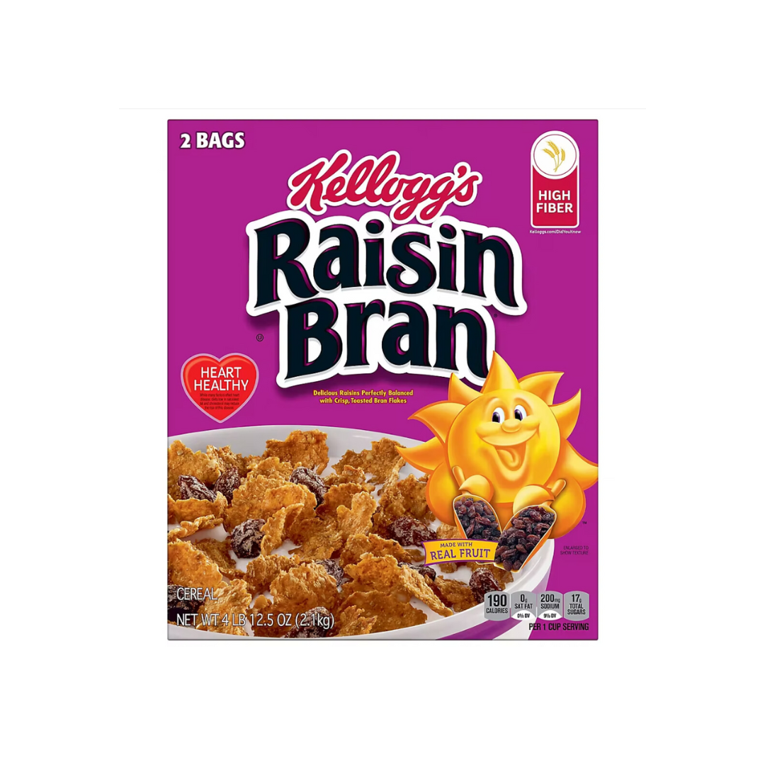 Kellogg's Raisin Bran Breakfast Cereal (2 Bags)