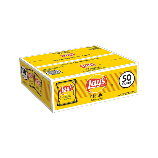 Lays Classic Potato Chips - 50 packs per box